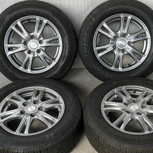 20年式バリ溝。EXCEEDER エクシーダー 15インチ×6J+50 PCD114.3 5穴 TRIANGLE 205/65R15ラジアル4本。ノア ヴォクシー ステップワゴン 等