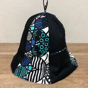 サウナハット ハンドメイド品 ブラックバタフライ