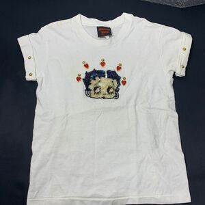 ★大阪堺市/引き取り可★AMERICAN TOONS Betty Boop ベティーブープ Tシャツ 刺繍 レトロ コレクション ベティちゃん★