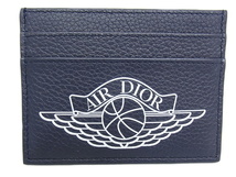 ディオール DIOR エアディオール AIR DIOR カードケース パスケース ネイビー レザー 2NICH001YWD JORDAN BRAND【未使用】【極上美品】_画像1