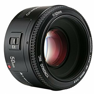 ブラック YONGNUO YN50mm F1.8 単焦点レンズ キャノン EFマウント フルサイズ対応 標準レンズ