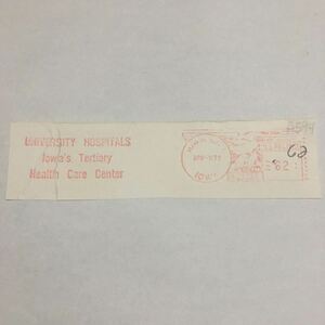  used * meter stamp *U.S.POSTAGE P.B.METER IOWA CITY IOWA UNIVERSITY HOSPITALS Iowa's Tertiary...