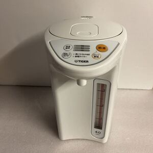 タイガー 魔法瓶 マイコン 電気 ポット 4L ホワイト