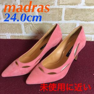 [ selling out! free shipping!]A-216 madras!24.0cm! suede material! heel 8.5cm! pink series! lady's pumps! design pumps! unused . close!