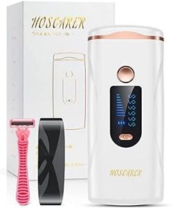脱毛器 【2022年モデル】 HOSCARER 九段階調節 IPL光 美容器 髭 VIO対応 光エステ フラッシュ式 50万回照射