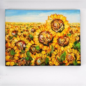  burr art picture interior ornament art panel stylish oil picture modern art Asian resort abstract painting sunflower burr picture O25