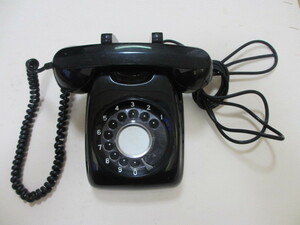  black telephone 600-A2 Japan electro- confidence telephone Showa Retro interior antique junk 