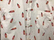 ALPHA BETA B.D HOT SAUCE PATTERNED SHIRT SIZE M アルファ ベータ ボタンダウン ホット ソース 総柄 シャツ 半袖_画像3