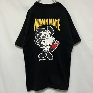 Human made ヒューマンメイド　ヒューマンメード　VERDY Wネーム　黒T　バックプリント　ロゴTシャツ Tee 古着 半袖　Tシャツ