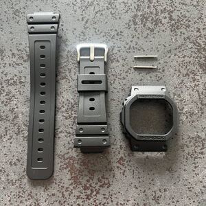 G-SHOCK Gショック DW5600 DW5700 GW-B5600 交換用ベゼル&ベルト 黒ブラック 新品 バネ棒 スピードモデル