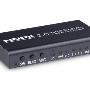 HDMI 切替器 音声分離器 4K/60Hz HDR対応 2入力1出力