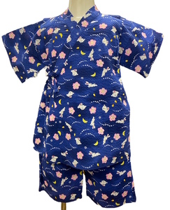 * prompt decision * new goods tag attaching child jinbei ....*... san . Sakura . month pattern /bl made in Japan * girl 110cm 5-6 -years old Y2090*.... flower fire convention ... when 