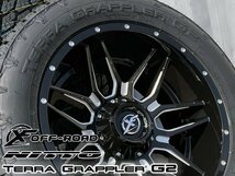 20x10J シルバラード シエラ XF OFFROAD XF222 20インチタイヤホイールセット NITTO TERRA GRAPPLER G2 265/50R20 275/55R20 285/50R20_画像5