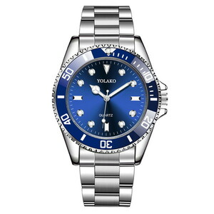 169B メンズ腕時計 ブルー ダイバーズ風 ファッションウォッチ 3針 アナログ クオーツ 新品 送料無料 #5
