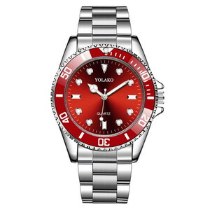 169R メンズ腕時計 レッド ダイバーズ風 ファッションウォッチ 3針 アナログ クオーツ 新品 送料無料 #13