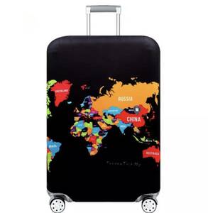  free shipping * new goods * prompt decision * suitcase protective cover * world map BLACK* turntable * scratch * dirt * impact prevention * easy attaching and detaching * stretch material *