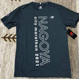Mサイズ(日本)新品★定価4400円【ニューバランス new balance】名古屋シティマラソン2021 ランニングTシャツ MT1131Y BK