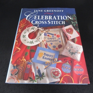 クロスステッチ 洋書 本 『Celebration Cross Stitch』■送185円 Jane Greenoff 英語 カットワーク/ハーダンガーとの組み合わせも 図案◇