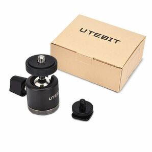 UTEBIT ボールヘッド 360度 回転可能 自由雲台 ボール直径20mm ダボ 1/4 ネジの画像8