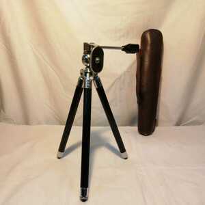 昭和レトロ アンティーク カメラ 三脚 革バック eight tripod (約1本脚最大長さ113cm) 昔の三脚 送料520円他