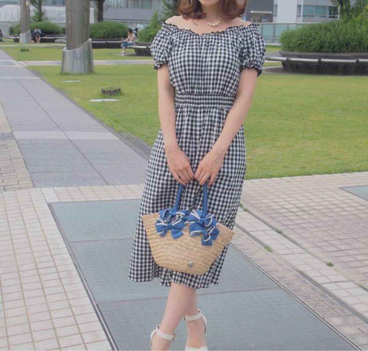 大注目ワンピースPayPayフリマ|snidel スナイデル ギンガムチェックビスチェ