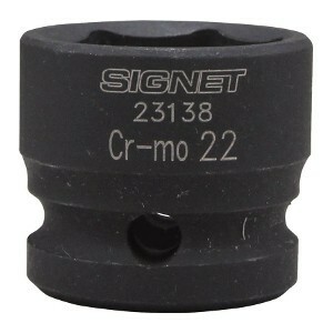 SIGNET シグネット 1/2DR インパクト用ショートソケット 22mm 23138 全長28mm