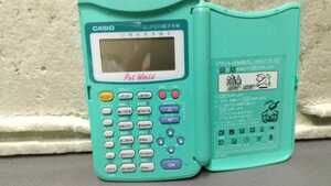 SUPER electron notebook CASIO pet. . story is possible Junk? pocket computer -