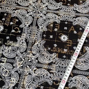 ◆薄手 裏毛ニット 1枚 ハギレ 売り切り nr3 85×80cm ラスト ペイズリー ハンドメイド 生地 ニット生地 犬服 わんこ tk800 0816-108