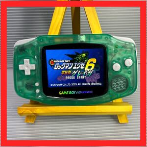 ゲームボーイアドバンス本体クリアライトグリーン バックライトカスタム IPS液晶