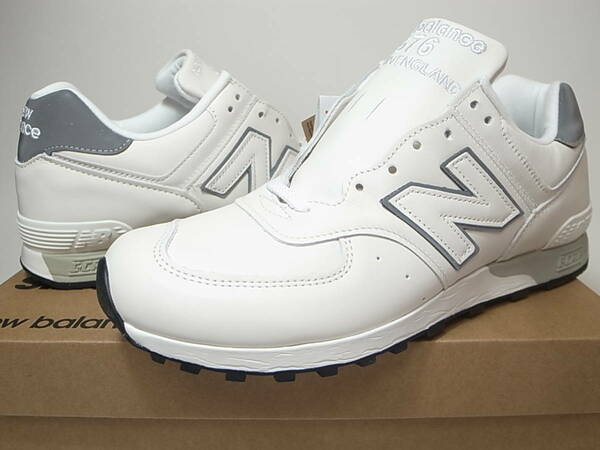 【送料無料 即決】NEW BALANCE UK製 M576WWL 29cm US11新品オールレザー白ホワイトWHITE LEATHERスムースレザー天然皮革 イギリス製 英国製