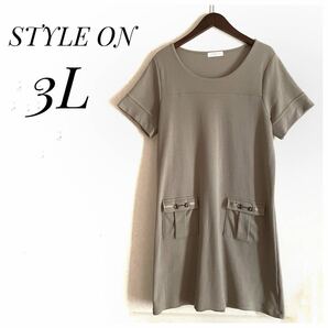 STYLE ONワンピースひざ丈 ワンピース チュニック 3L