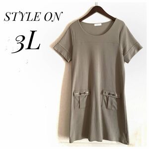 STYLE ONワンピースひざ丈 ワンピース チュニック 3L