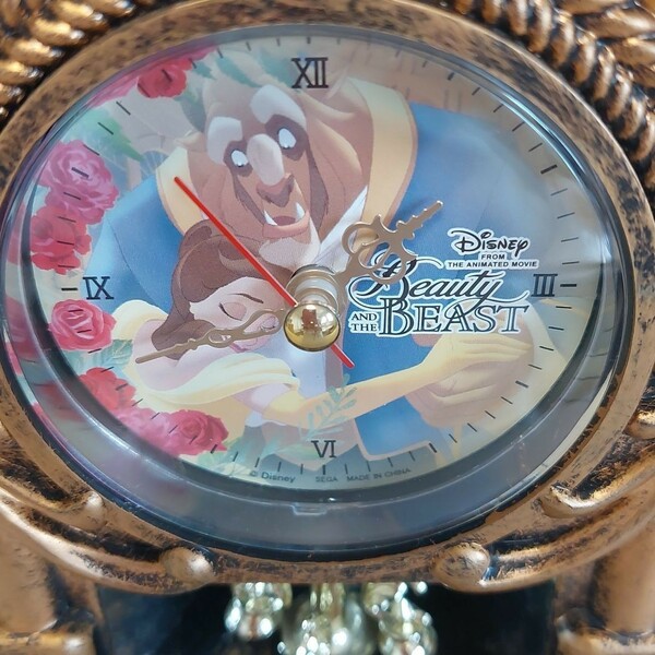 ディズニー 美女と野獣 置時計 動作確認済み