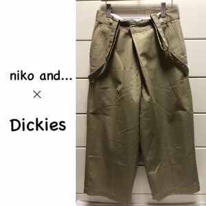 ニコアンド　ディッキーズ　コラボ　サス付き　半端丈　パンツ　ベージュ　L ボトムス nikoand...