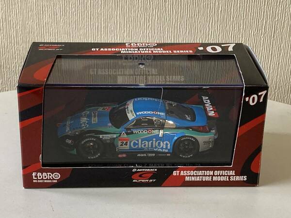 送料無料　EBBRO　エブロ　1/43　SUPER GT 500 No.24 WOODONE ADVAN Clarion Z LIGHT GREEN/BLUE 916 アドバン　クラリオン　