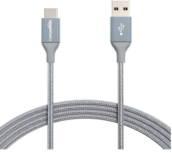 ベーシック 充電ケーブル USB タイプ-C~タイプ-A 2.0 オス ダブル編組ナイロン 3.0m ダークグレー 色: ダークグレー