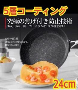 フライパン 24cm 焦げつかない 5層 調理 食器洗浄器 IH対応 新品未使用 DIKA 高品質