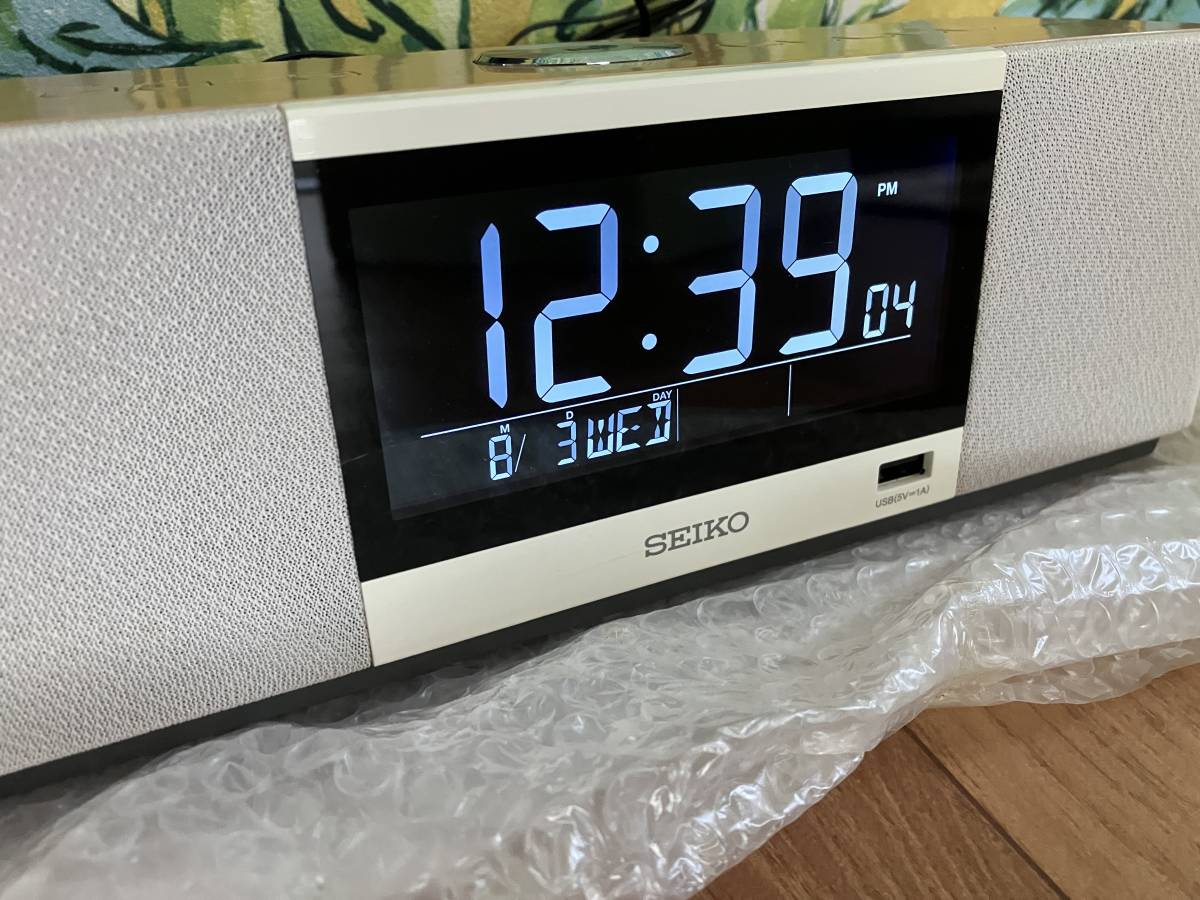 保存版】 新品未使用 SEIKO SS501A Bluetoothスピーカー デジタル時計 保存版】 新品未使用 SEIKO SS501A Bluetoothスピーカー デジタル時計