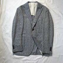 美品 Brilla per il gusto リネン ジャケット 46 ネイビー リングヂャケット 製 ブリッラ BEAMS F ビームス ringjacket ハウンドトゥース_画像6