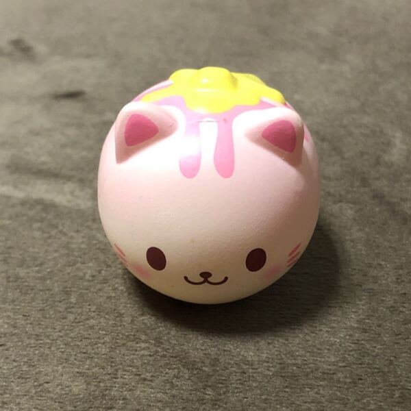 猫 ピンク バター 起き上がり小法師 おきあがりこぼし おもちゃ オモチャ 玩具 ネコ キャット