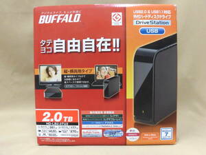 2未開封 BUFFALO 外付けハードディスク 2TB HD-LB2.0TU2 日本製 バッファロー 外付HDD USB2.0 販売終了品 テレビ パソコン 対応 未使用