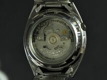 129569◆動作確認済 SEIKO セイコー セイコー5 腕時計 自動巻き デイデイト 日付 曜日 7S26-0480 SS ブラック シルバー メンズ/ D_画像9