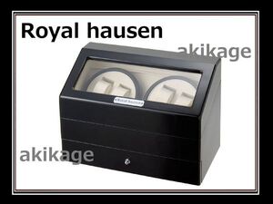 新品/即決/Royal hausen ロイヤルハウゼン/ワインディングマシーン ウォッチワインダー/SR074BK【ワインダー 4本巻/時計5本収納可能】