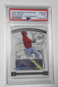 2009 Bowman Sterling Mike Trout Auto マイクトラウト PSA9 ルーキー直筆サイン