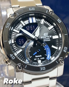 新品 カシオ エディフィス CASIO EDIFICE 正規品 腕時計 モバイルリンク 腕時計 メンズ ビジネスウォッチ アナデジ ブラック ECB-20DB-1A