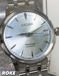 新品 セイコー SEIKO 日本製 自動巻き腕時計 PRESAGE プレザージュ 自動巻き バックスケルトン ライトブルー SRP841J1 メイドインジャパン