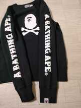 サイズ：Ｓ　美品 エイプ パイレーツ A BATHING APE　　プリントスウェット　トレーナー　色:黒_画像4