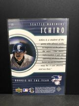 2001 Upper Deck #25 Ichiro Rookie of The Year イチロー ルーキー カード MLB Seattle Mariners 鈴木一郎 non auto検:大谷翔平 Ohtani_画像2