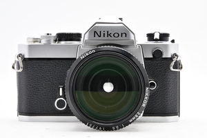 NIKON FM + AI NIKKOR 28mm F3.5 ニコン フィルムカメラ MF一眼レフカメラ 広角単焦点レンズ ■02312