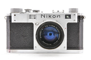 Nikon S + NIKKOR-H・C 5cm F2 フィルムカメラ MFレンジファインダー 標準単焦点 レンズセット ジャンク品 ニコン ■02887